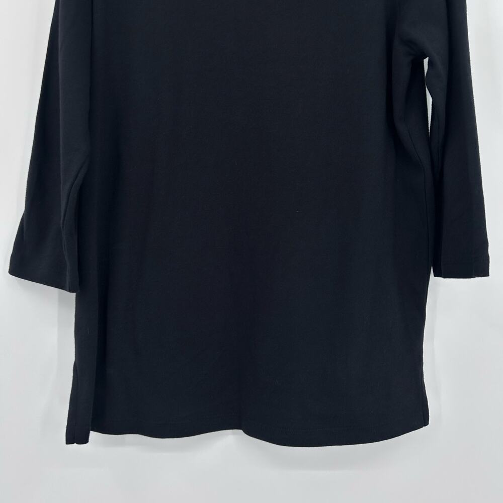 Orvis Pima Cotton Long Sleeve Shirt Black Notch Collar Womens Size Small - Picture 11 of 12